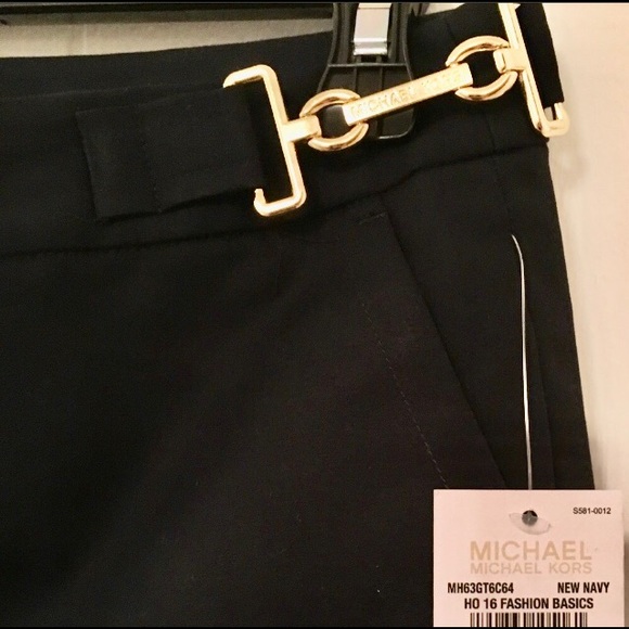 Michael Kors navy crop pants -size 4 - Picture 2 of 5